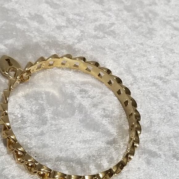 Graziano cn signed gold tone bracelet 1.1983 - Picture 8 of 9